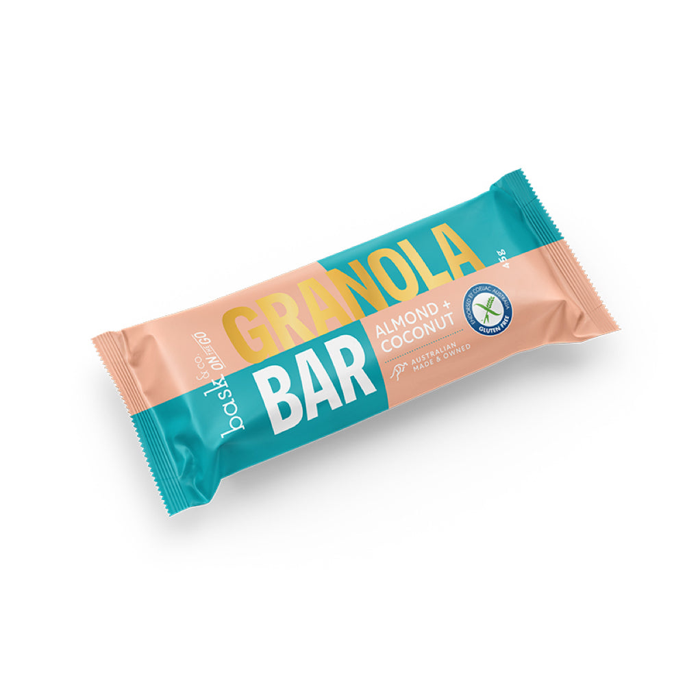 Bask and Co Almond & Coconut Granola Bars - 12x45g - L'Organic