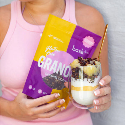 Bask & Co Gluten Free Granola Clusters Caramel Coffee - 250g - L'Organic