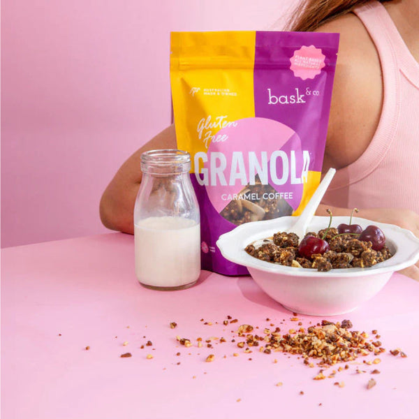 Bask & Co Gluten Free Granola Clusters Caramel Coffee - 250g - L'Organic