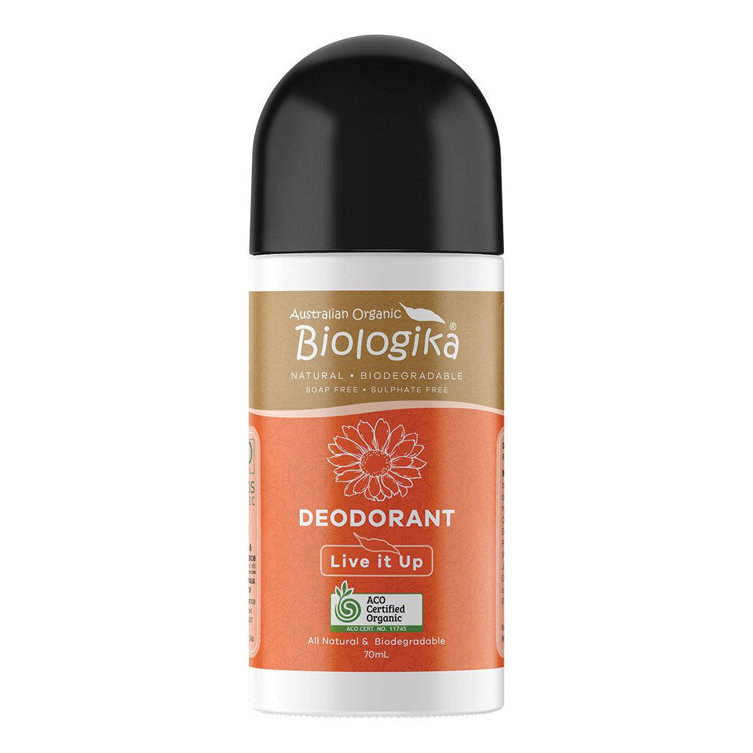 BIOLOGIKA Organic Deodorant Roll On Live It Up - 70ml - L'Organic