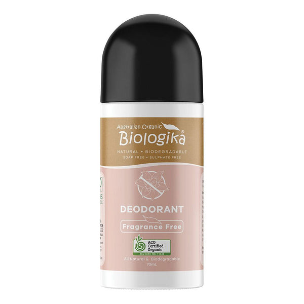 BIOLOGIKA Organic Fragrance Free Roll-on Deodorant - 70ml - L'Organic