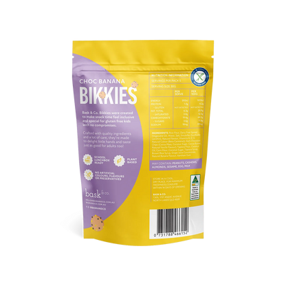 Bask and Co Gluten Free Bikkies Choc Banana - 150g - L'Organic