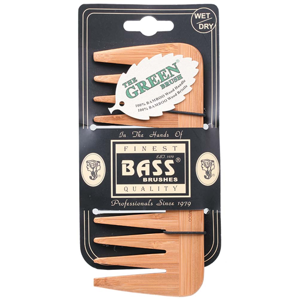 Bass Brushes Bamboo Comb Wide Tooth