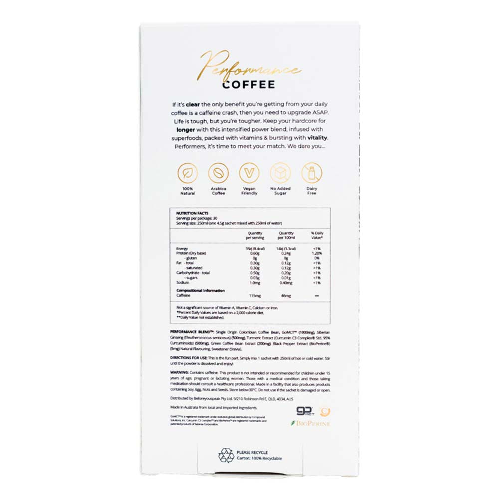 Before You Speak Performance Coffee Assorted - 4.5g x 30 Pack