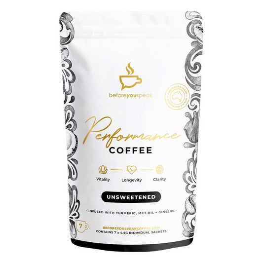 Before You Speak Performance Coffee Unsweetened - 4.5g x 7 Pack