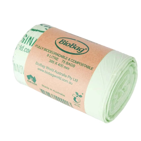 BioBag Compostable Bin Liners 8 Litre Roll - 35 Bags - L'Organic