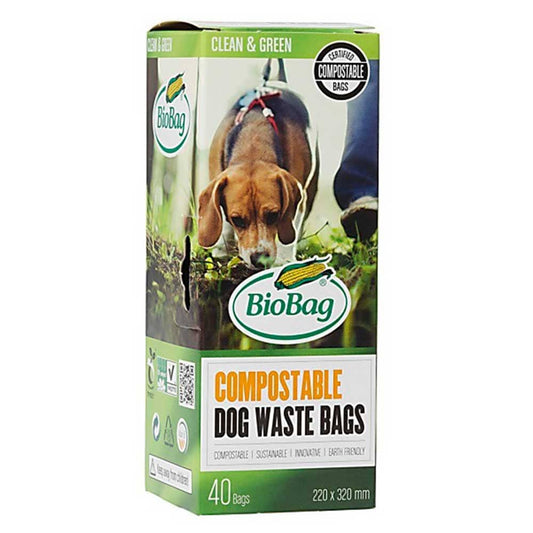 BioBag Compostable Dog Waste Bags - 40 Pack