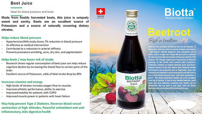 BIOTTA Organic Beetroot Juice 500ml - L'Organic