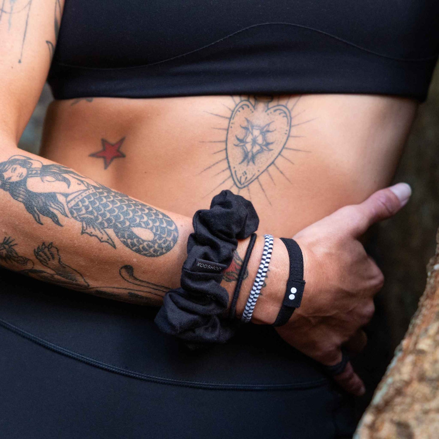 Kooshoo Plastic-Free Scrunchies - All Black