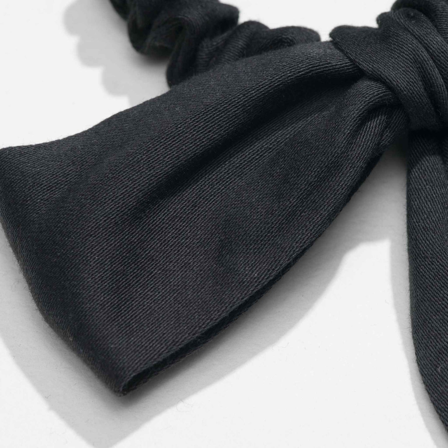 Kooshoo Plastic-free Satin Bow Scrunchie - Black