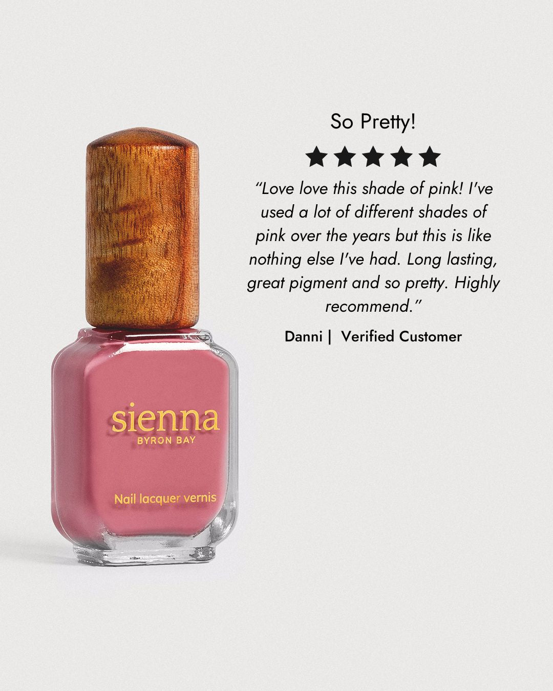 Sienna Nail Polish Blossom - Mid Tone Pink - 10ml