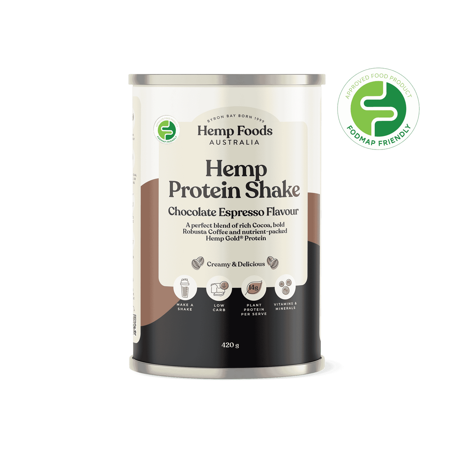 Hemp Foods Aus Hemp Protein Shake Chocolate Espresso - 420g - L'Organic