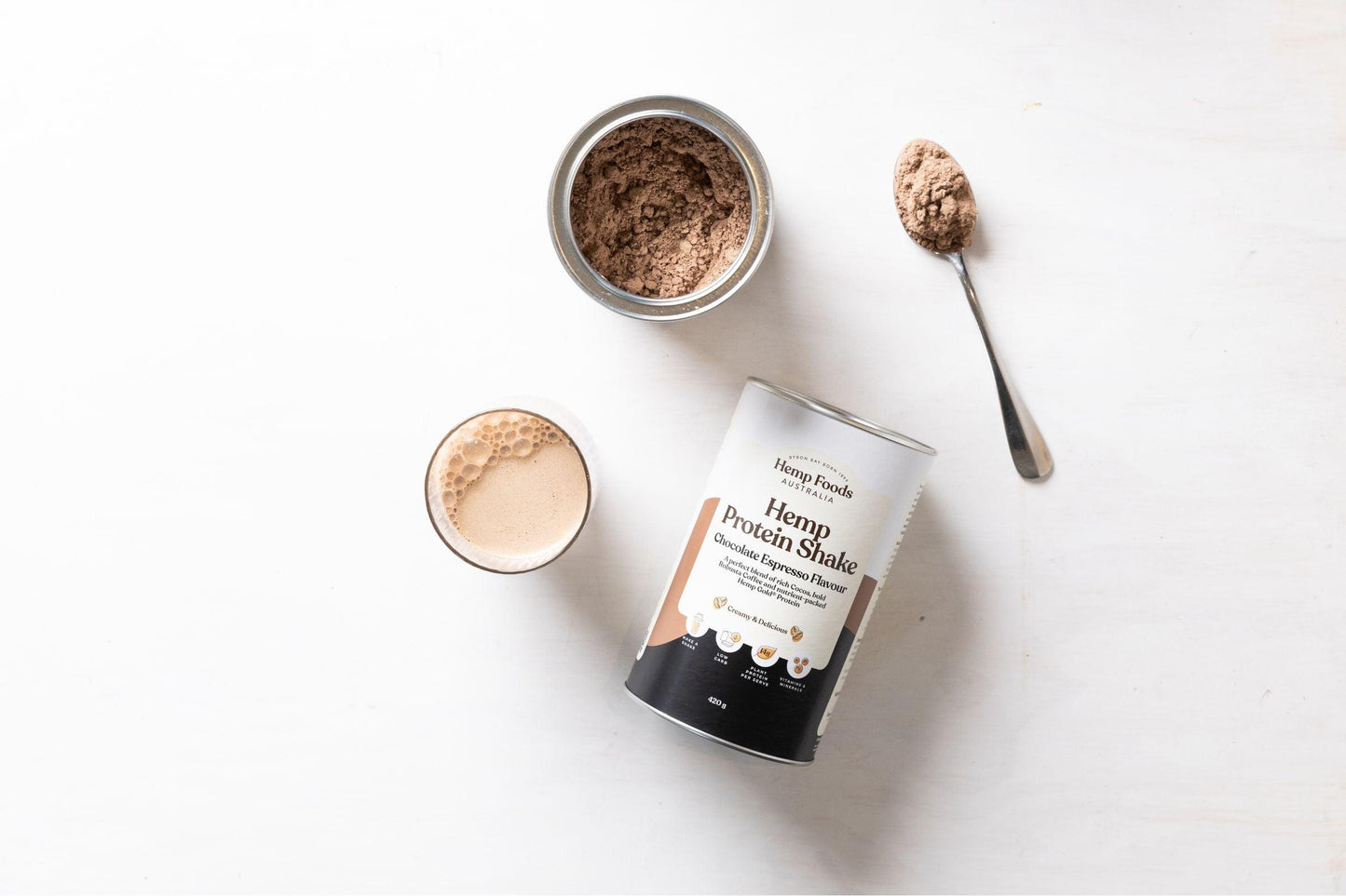 Hemp Foods Aus Hemp Protein Shake Chocolate Espresso - 420g - L'Organic