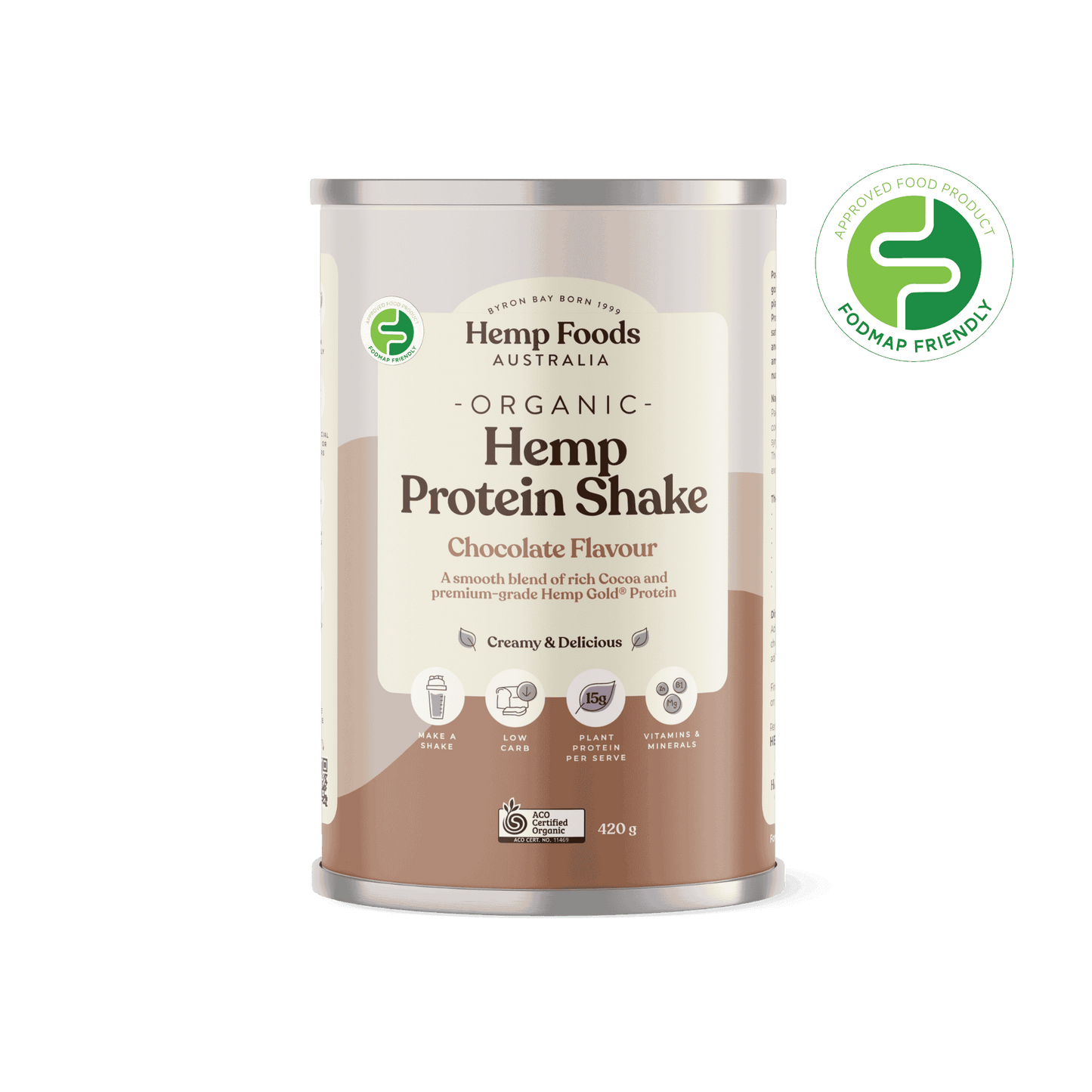 Hemp Foods Australia Organic Hemp Protein Shake Chocolate - 420g - L'Organic