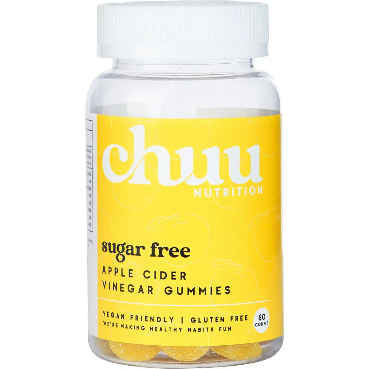 Chuu Nutrition Sugar Free Apple Cider Vinegar Gummies with the Mother - 60pcs