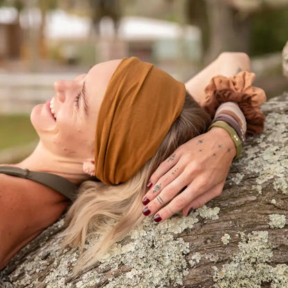 Kooshoo Organic Twist Headband - Cocoa Brown