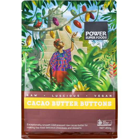 POWER SUPER FOODS Cacao Butter Buttons - 450g
