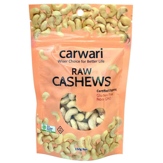 Carwari Organic Cashews Raw - 150g