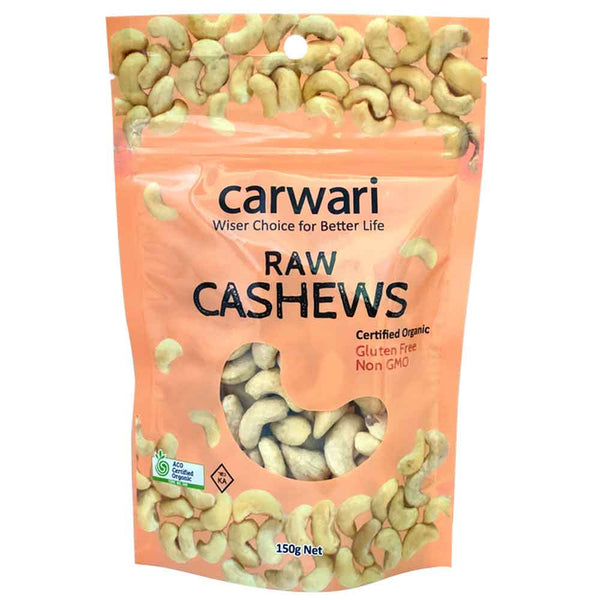 Carwari Organic Cashews Raw - 150g