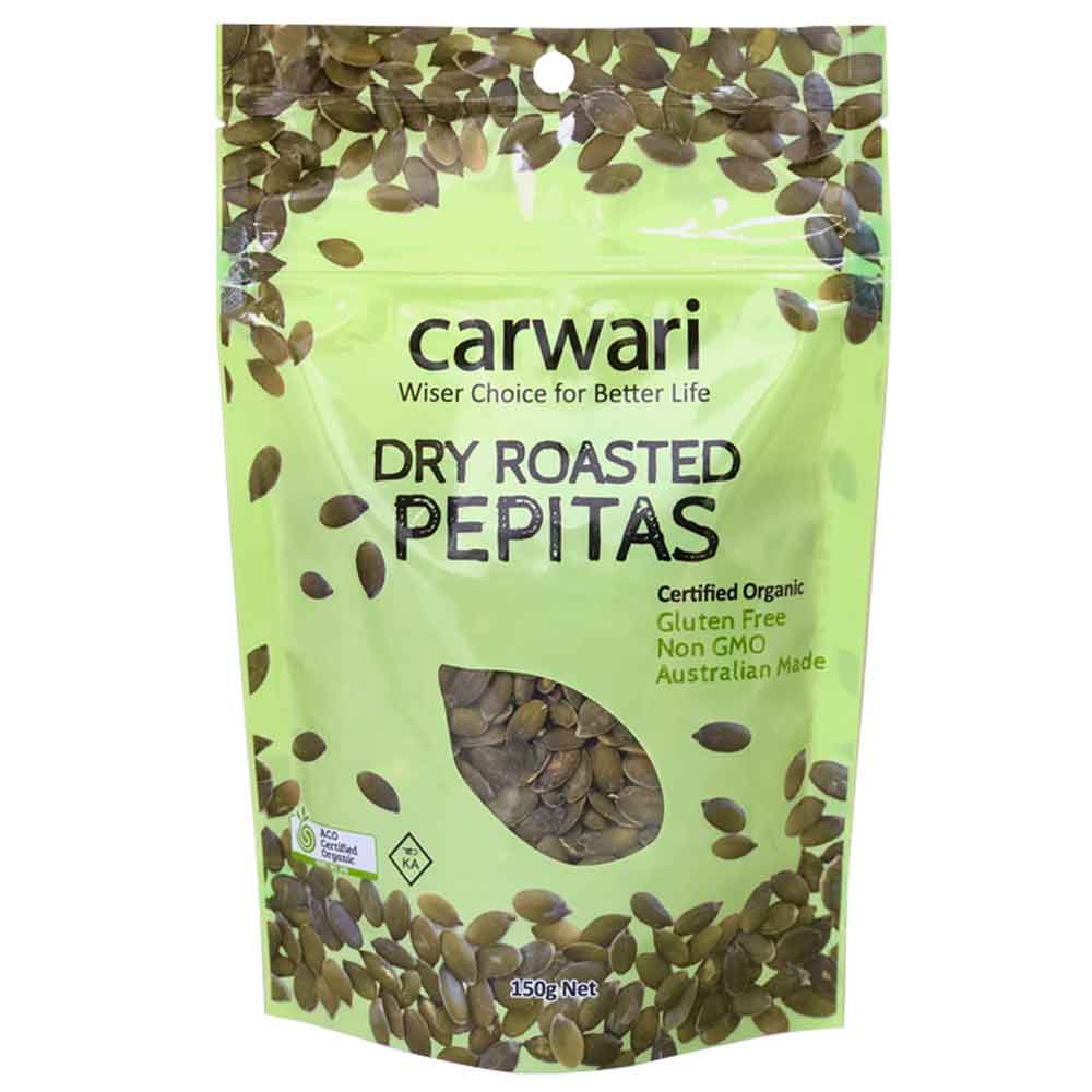 Carwari Organic Pepitas Dry Roasted 150g