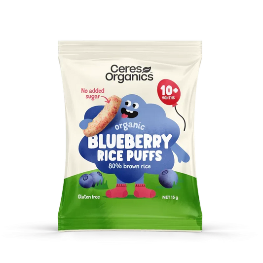 Ceres Organics Baby Rice Puffs Blueberry - 15g - L'Organic