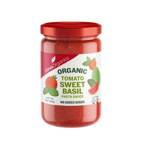 Ceres Organics Tomato, Sweet Basil Pasta Sauce - 690g - L'Organic