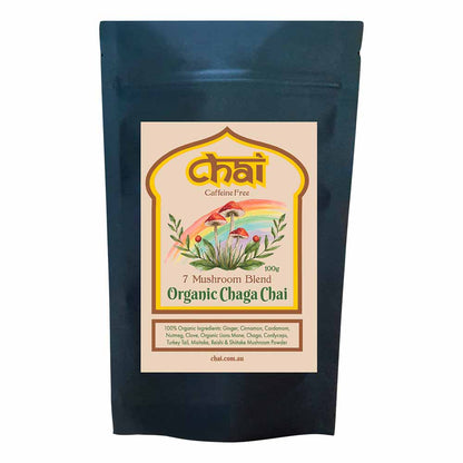Chai Tea Organic Chaga Chai 7 Mushroom Blend - 100g