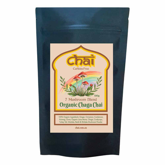Chai Tea Organic Chaga Chai 7 Mushroom Blend - 100g
