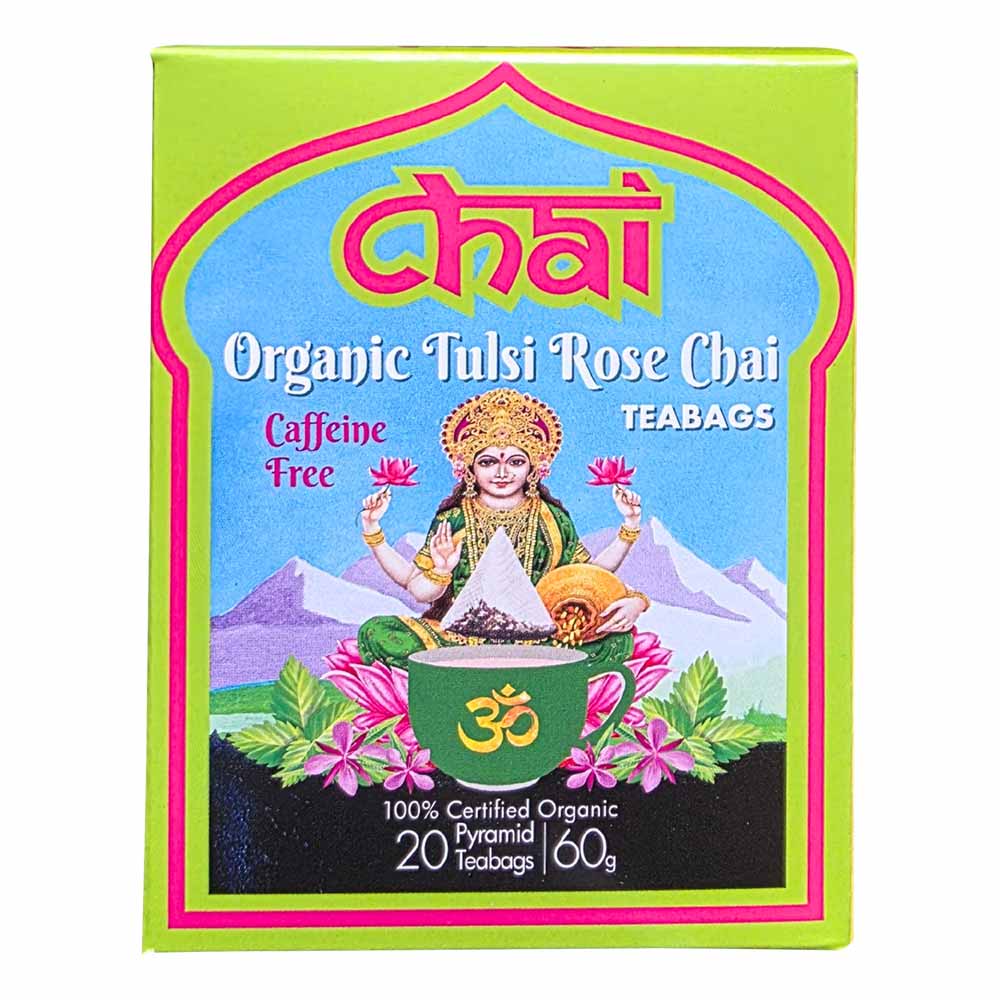 Chai Tea Organic Tulsi Rose Chai Tea Bags - 20 Pack