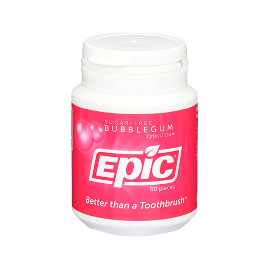 Epic Xylitol Dental Gum Bubble Gum - 50 pieces - L'Organic