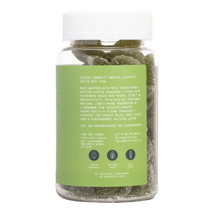 Chuu Nutrition Strawberry Matcha Focus Gummies Sugar Free - 40pcs