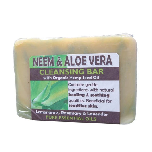 HARMONY SOAPWORKS Organic Neem & Aloe Vera Cleansing Bar Soap - 140g