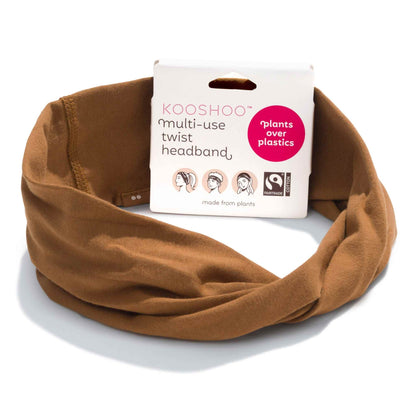 Kooshoo Organic Twist Headband - Cocoa Brown