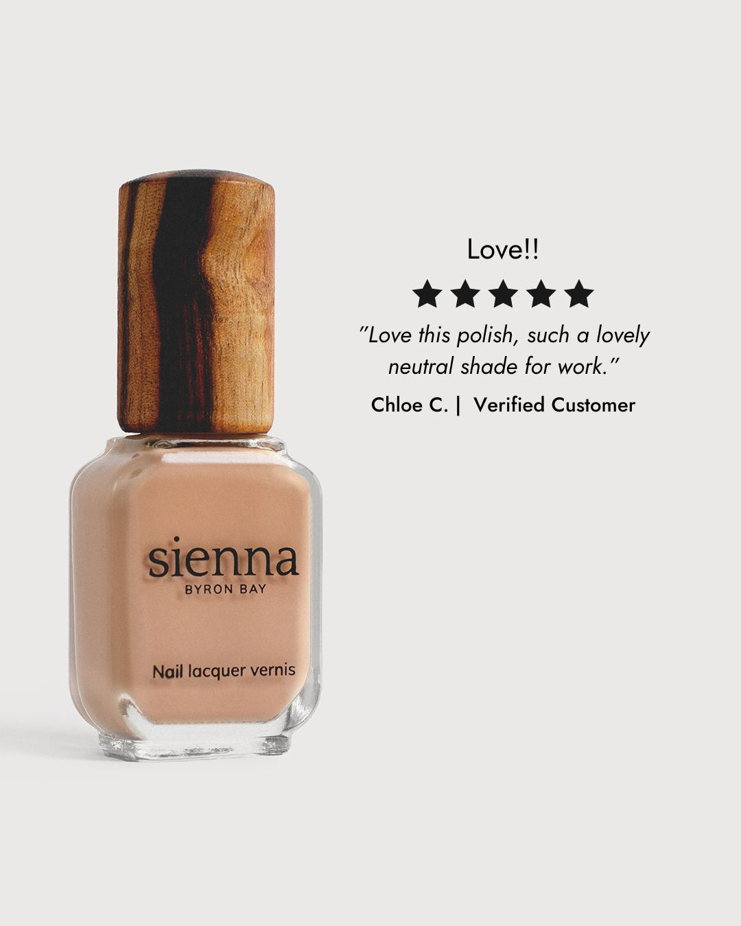 Sienna Nail Polish Comfort - Caramel Beige - 10ml