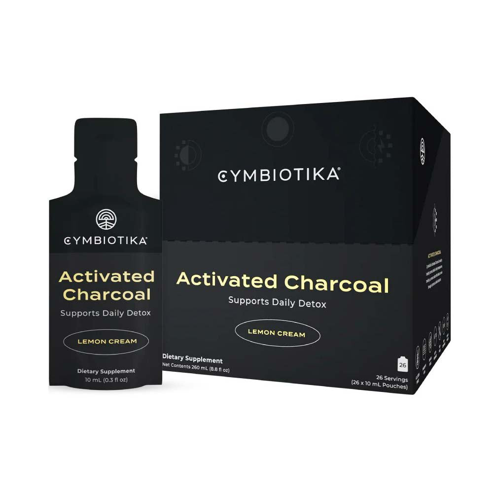 Gymbiotika Activated Charcoal supplement packaging on a white background