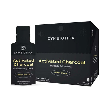 Gymbiotika Activated Charcoal supplement packaging on a white background