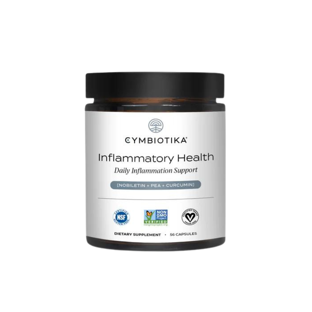 Cymbiotika Inflammatory Health supplement jar on a white background