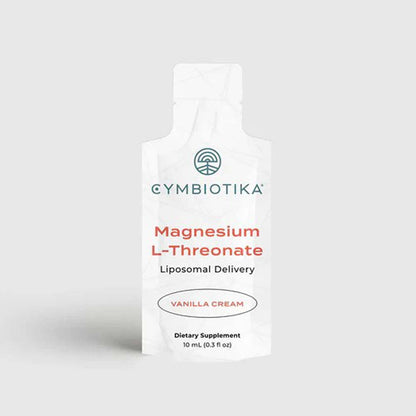 Cymbiotika Magnesium L-Threonate dietary supplement packaging on a white background