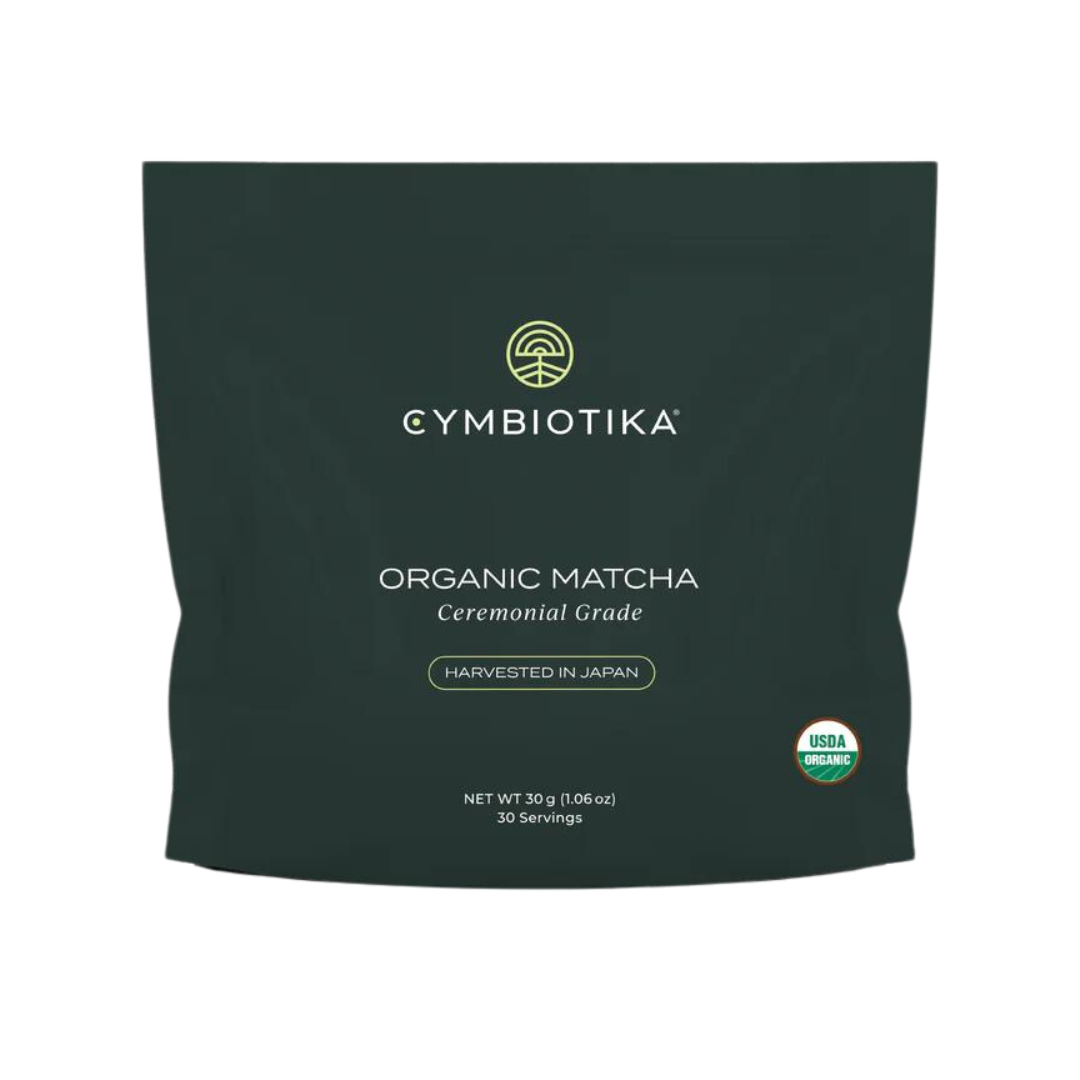 Cymbiotika Organic Matcha package on a white background