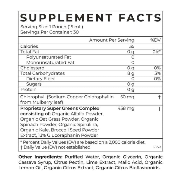 Supplement facts label for a product with detailed nutritional information.