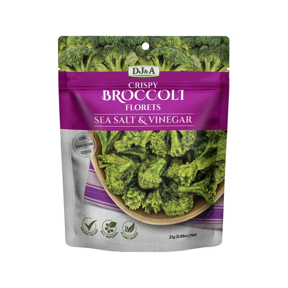 DJ&A Crispy Broccoli Florets Sea Salt & Vinegar - 12x25g