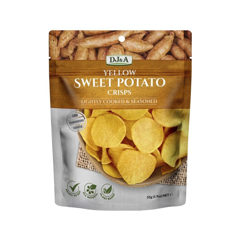 DJ&A Yellow Sweet Potato Crisps - 10x55g