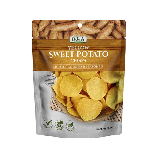 DJ&A Yellow Sweet Potato Crisps - 10x55g
