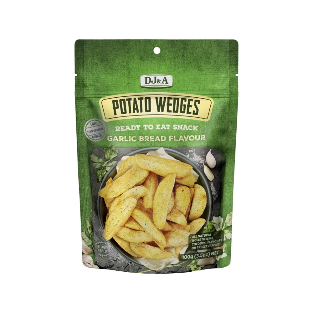 DJ&A Potato Wedges Garlic Bread Flavour - 9x100g