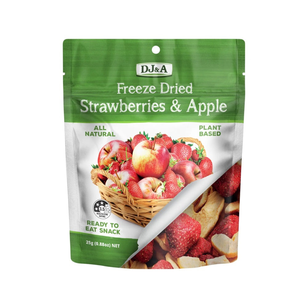 DJ&A Freeze Dried Strawberries & Apple - 10x25g