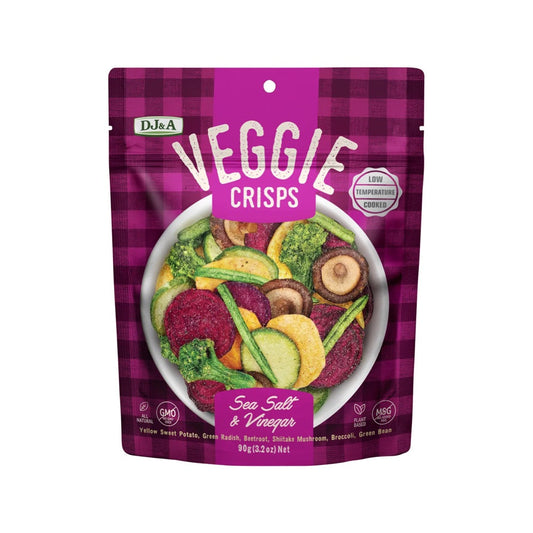 DJ&A Veggie Crisps Sea Salt & Vinegar - 9x90g