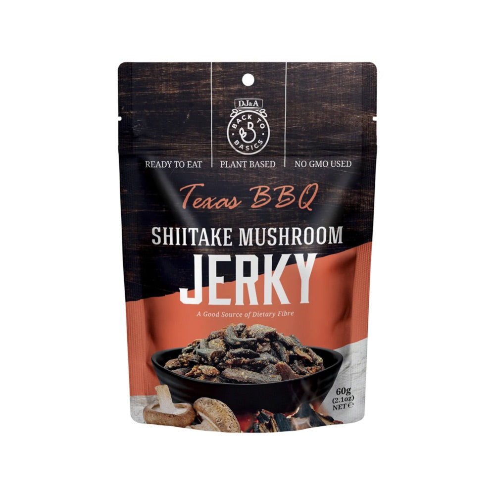 DJ&A Shiitake Mushroom Jerky Texas BBQ - 12x60g