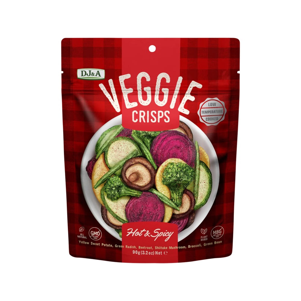 DJ&A Veggie Crisps Hot & Spicy - 9x90g