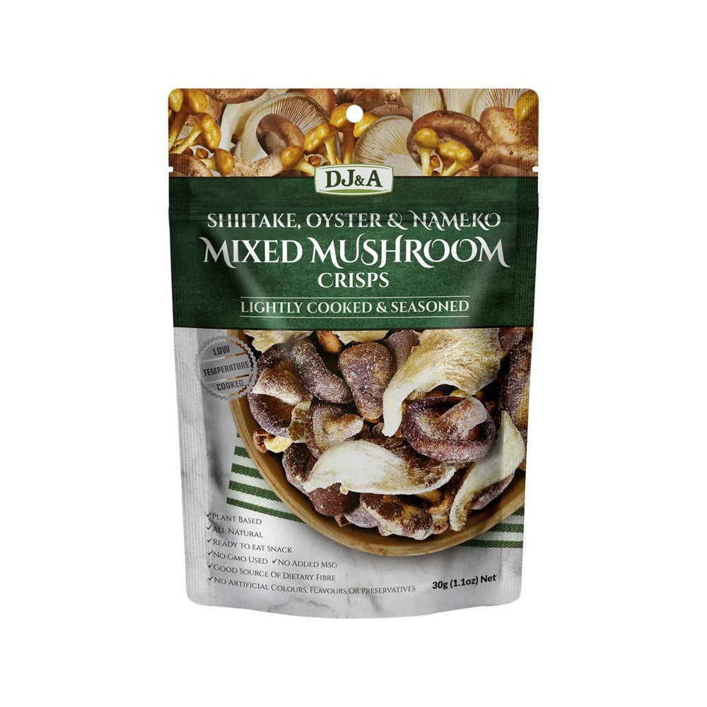 DJ&A Mixed Mushroom Crisps - 12x30g
