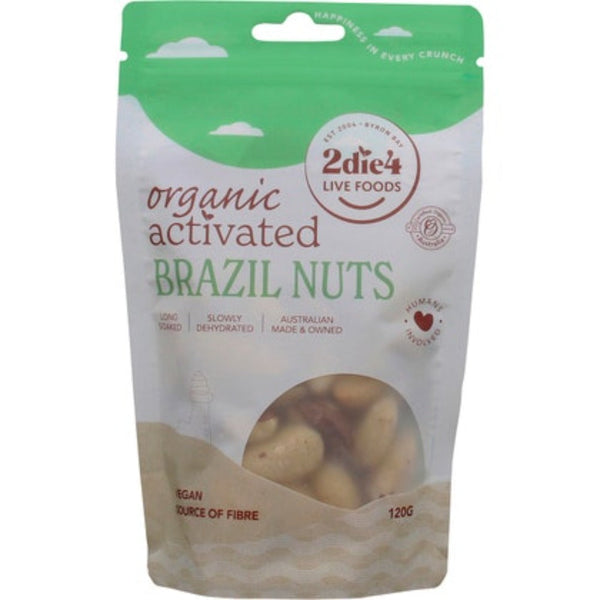 2DIE4 LIVE FOODS Activated Organic Brazil Nuts 120g - L'Organic